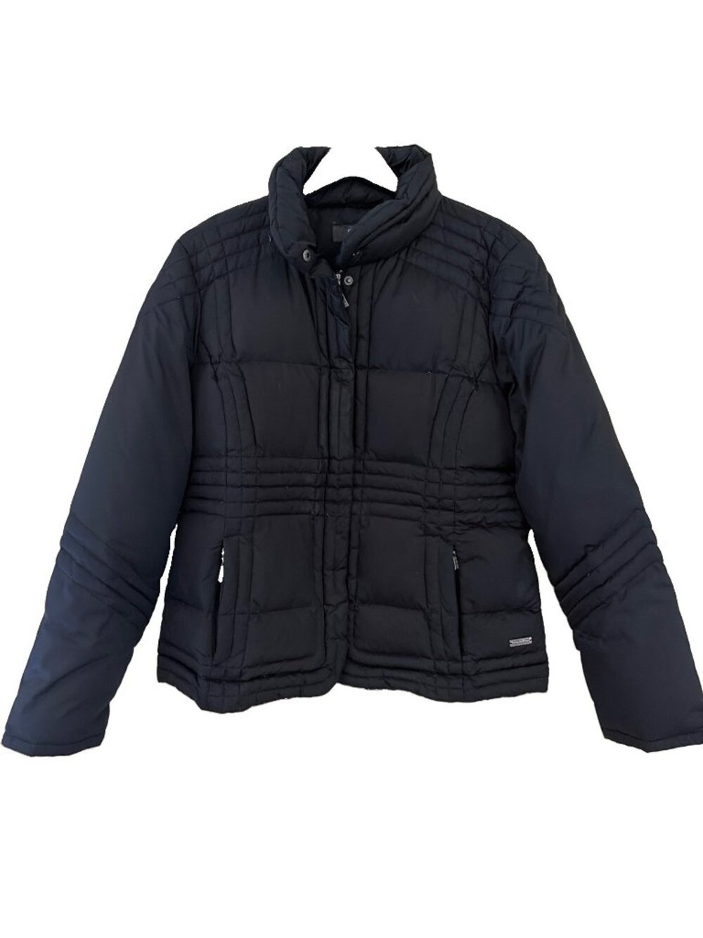 Kenneth Cole Women's Reaction Duck Down Puffer Jacket Size XL Black Y2K Outdoors